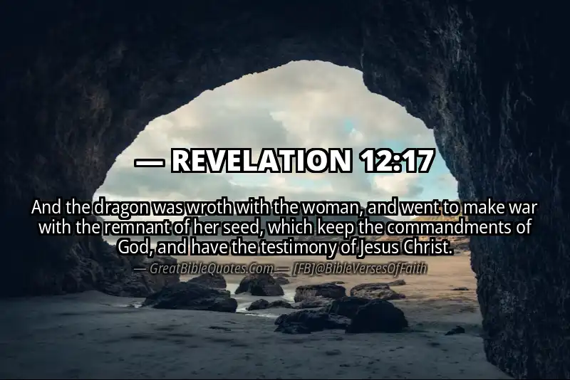 Bible verse: REVELATION 12:17 Image
