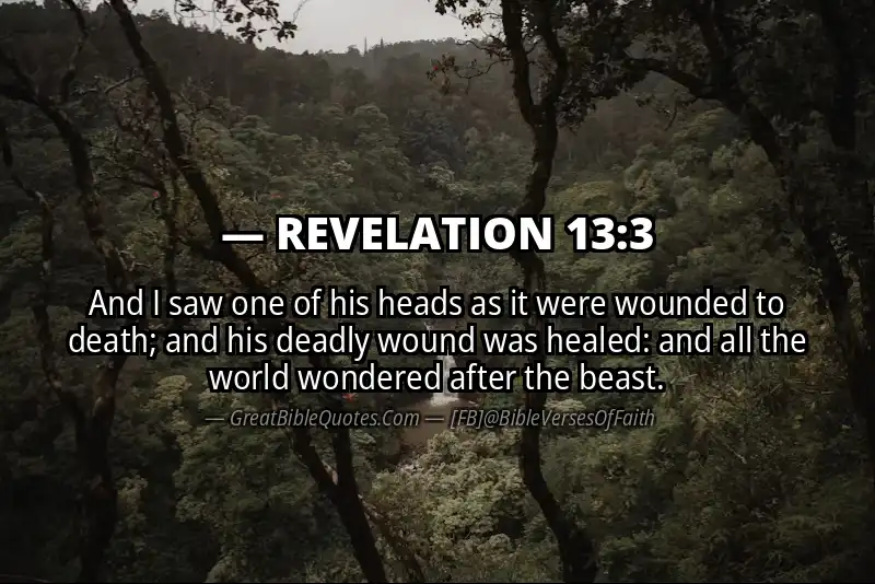 Bible verse: REVELATION 13:3 Image