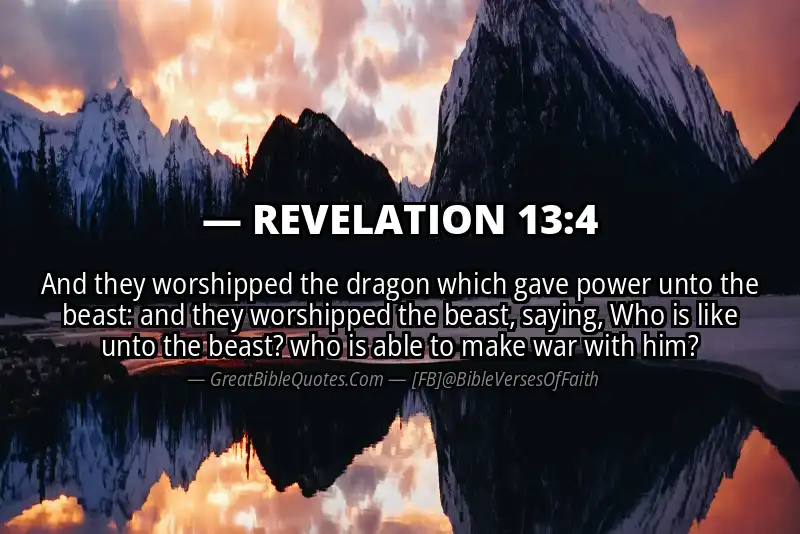 Bible verse: REVELATION 13:4 Image