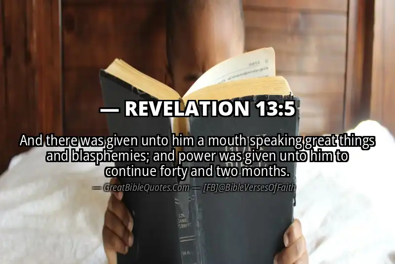Bible verse: REVELATION 13:5 Image