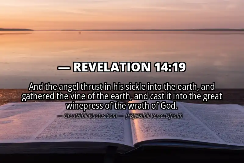 Bible verse: REVELATION 14:19 Image
