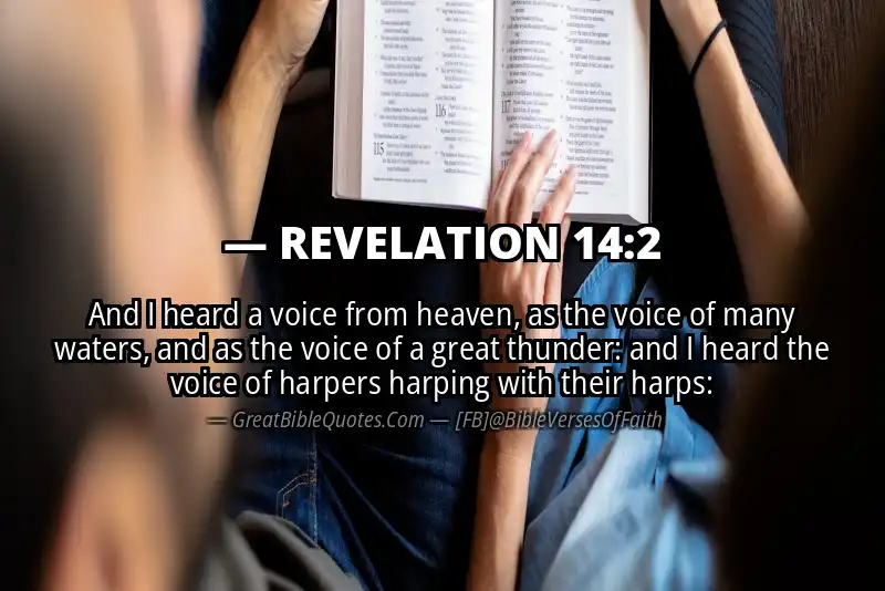 Bible verse: REVELATION 14:2 Image