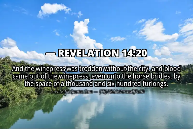 Bible verse: REVELATION 14:20 Image