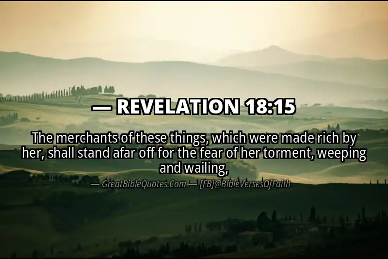 Bible verse: REVELATION 18:15 Image