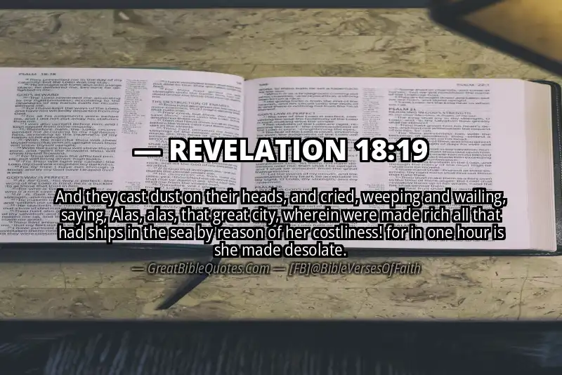 Bible verse: REVELATION 18:19 Image