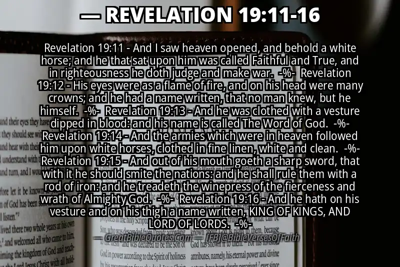 Image for REVELATION 19:11-16 Bible verse