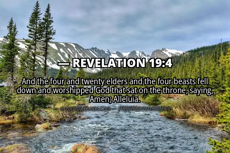 Bible verse: REVELATION 19:4 Image