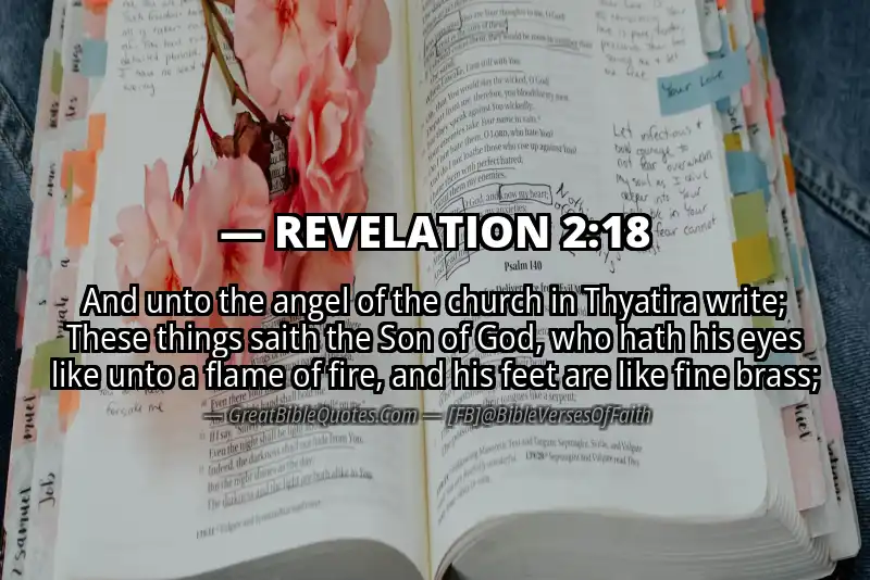Bible verse: REVELATION 2:18 Image
