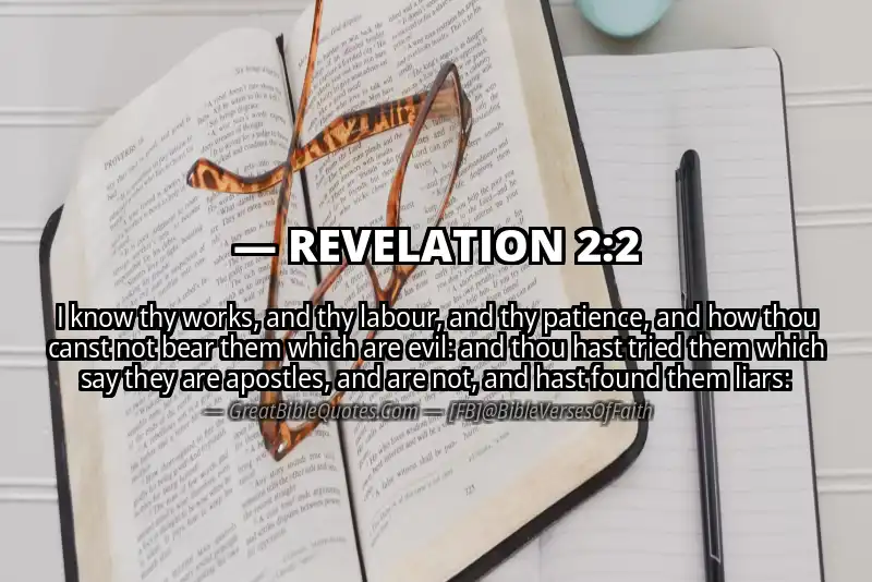 Bible verse: REVELATION 2:2 Image