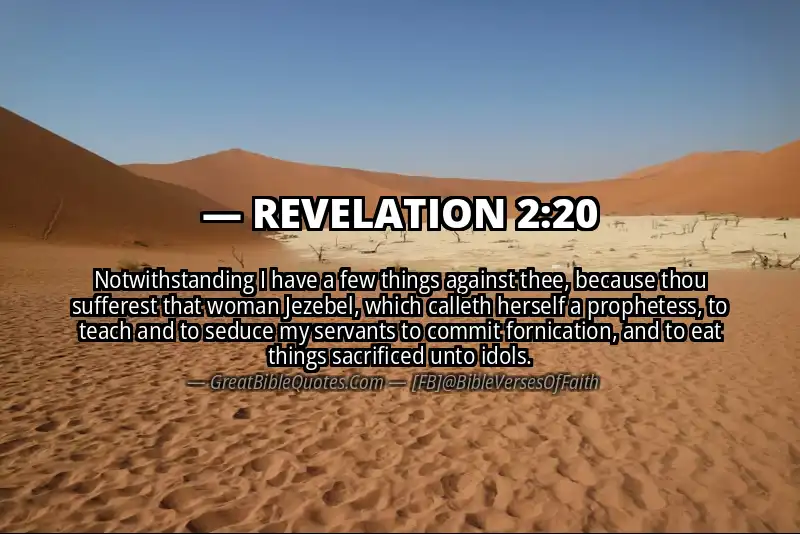 Bible verse: REVELATION 2:20 Image