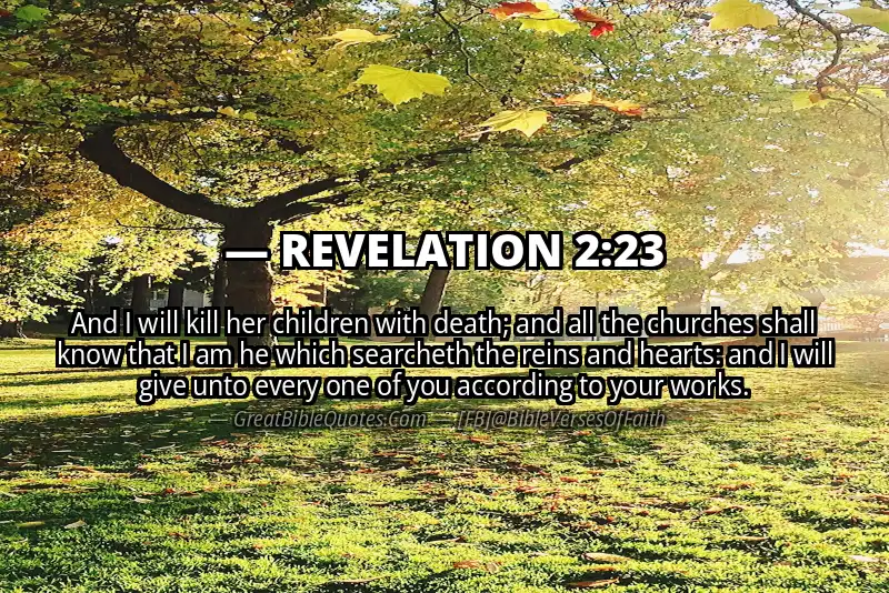 Bible verse: REVELATION 2:23 Image