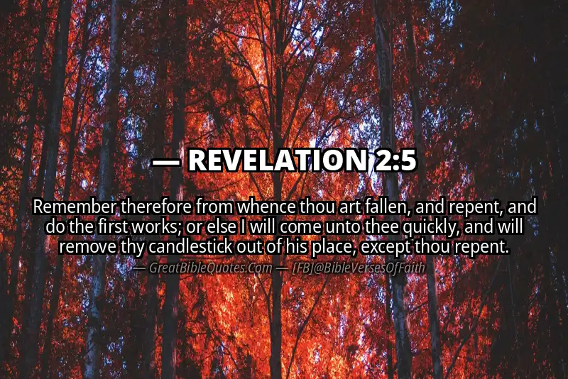 Bible verse: REVELATION 2:5 Image