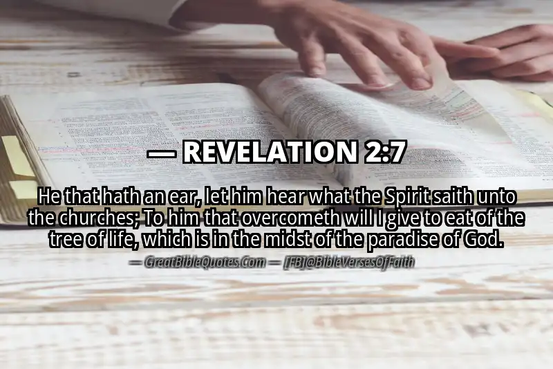 Bible verse: REVELATION 2:7 Image