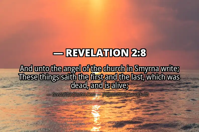 Bible verse: REVELATION 2:8 Image