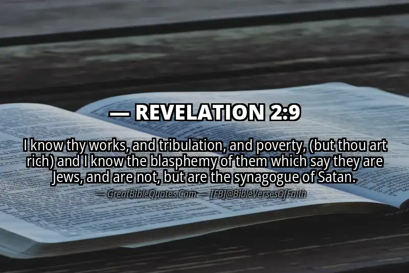 Bible verse: REVELATION 2:9 Image