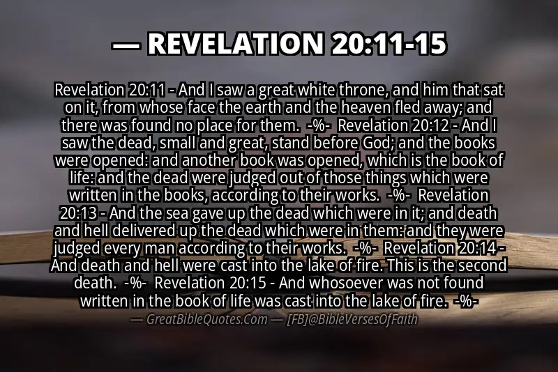 Image for REVELATION 20:11-15 Bible verse