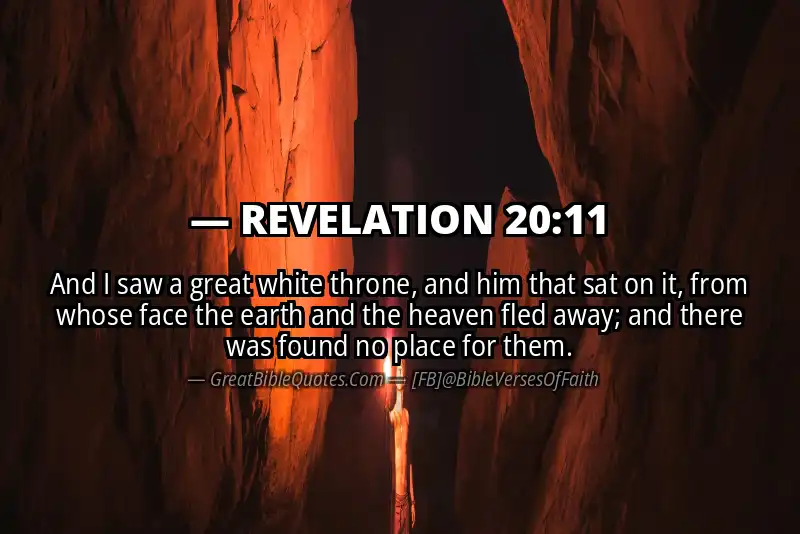 Bible verse: REVELATION 20:11 Image