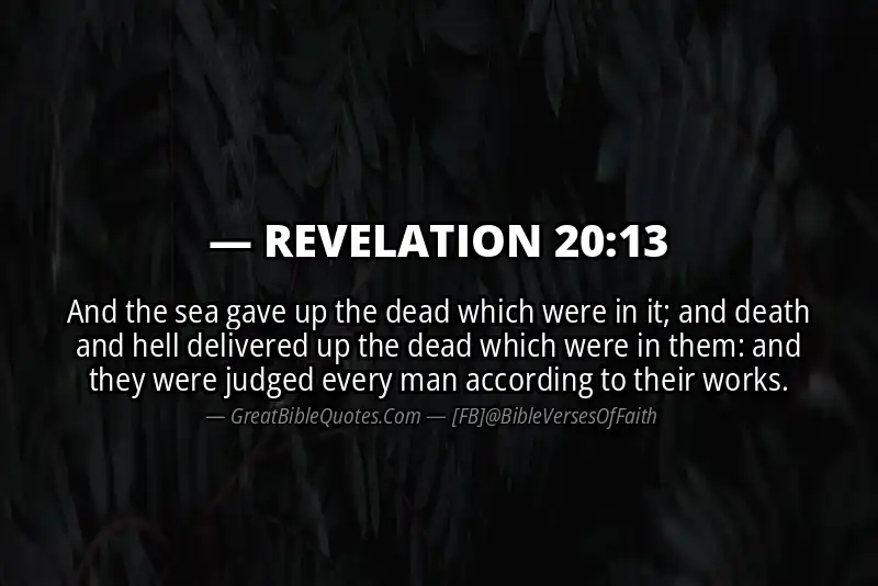Bible verse: REVELATION 20:13 Image