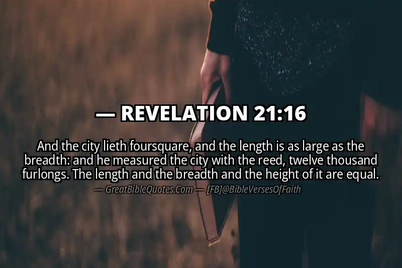 REVELATION 21:16 Verse