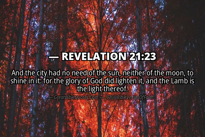 REVELATION 21:23 Verse