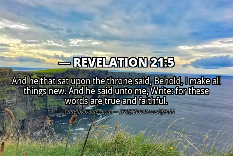 Bible verse: REVELATION 21:5 Image