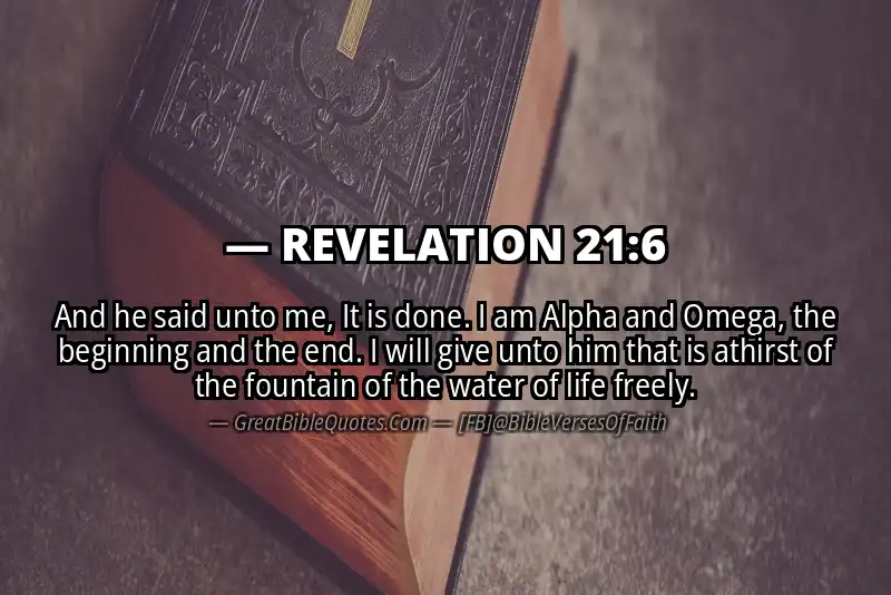 Bible verse: REVELATION 21:6 Image