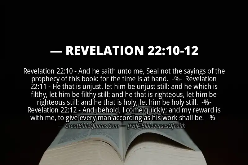 Image for REVELATION 22:10-12 Bible verse