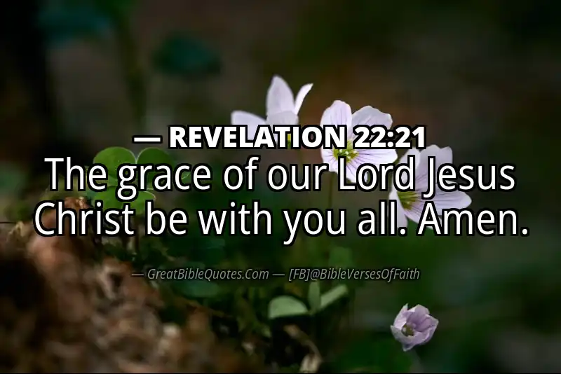 Bible verse: REVELATION 22:21 Image