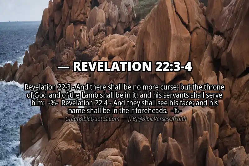 Image for REVELATION 22:3-4 Bible verse