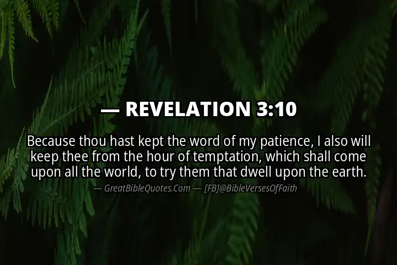 Bible verse: REVELATION 3:10 Image