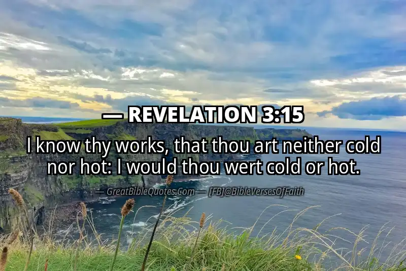 Bible verse: REVELATION 3:15 Image