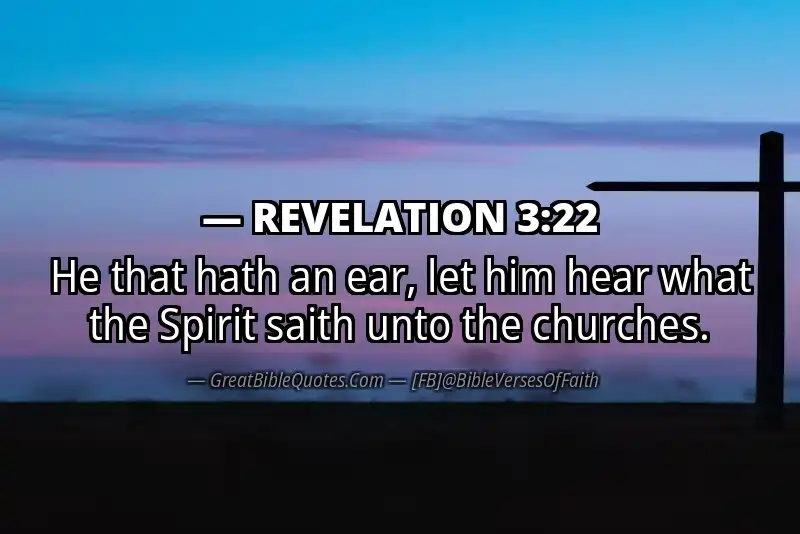 REVELATION 3:22 Verse