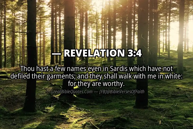 Bible verse: REVELATION 3:4 Image