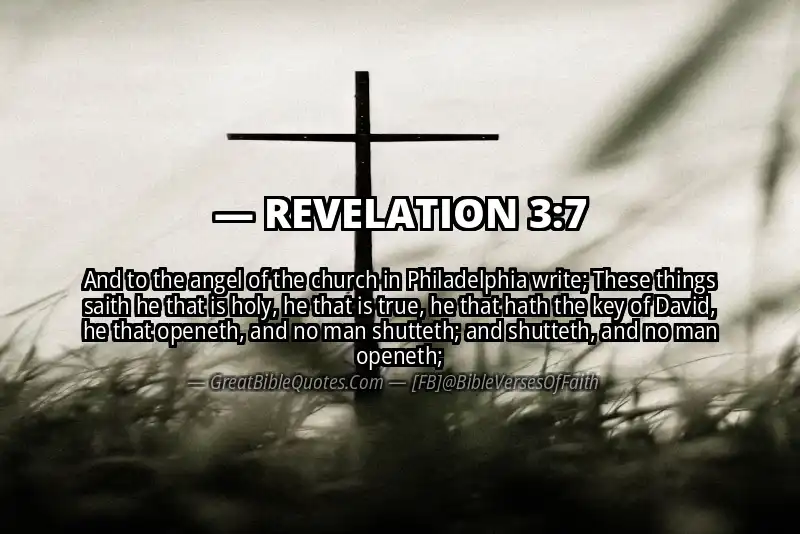 Bible verse: REVELATION 3:7 Image