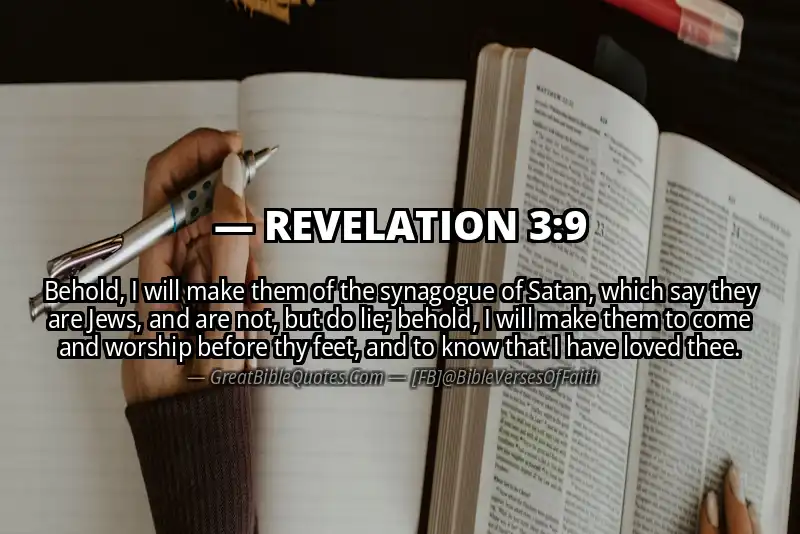 Bible verse: REVELATION 3:9 Image