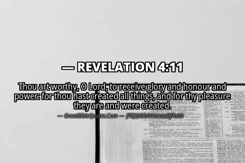 Bible verse: REVELATION 4:11 Image