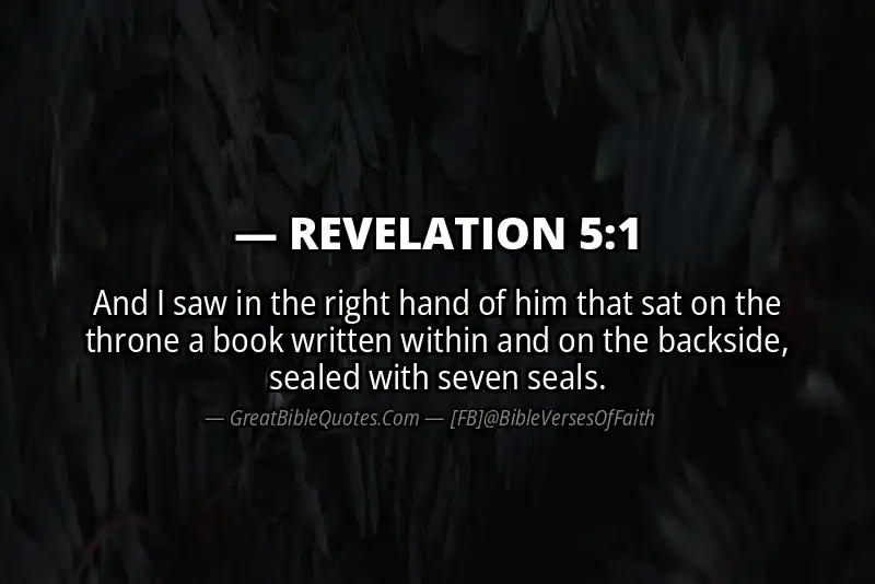Bible verse: REVELATION 5:1 Image