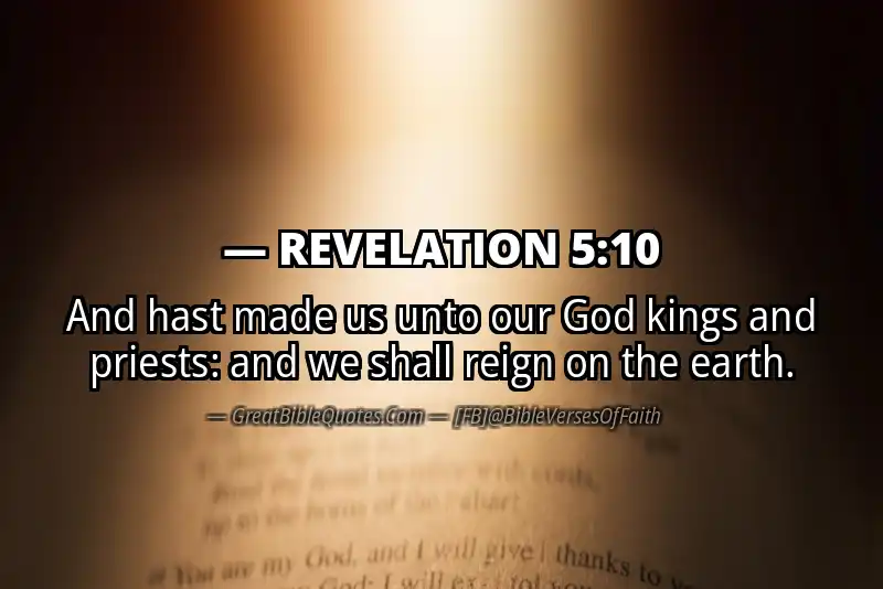 Bible verse: REVELATION 5:10 Image