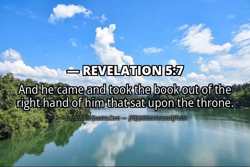 Bible verse: REVELATION 5:7 Image