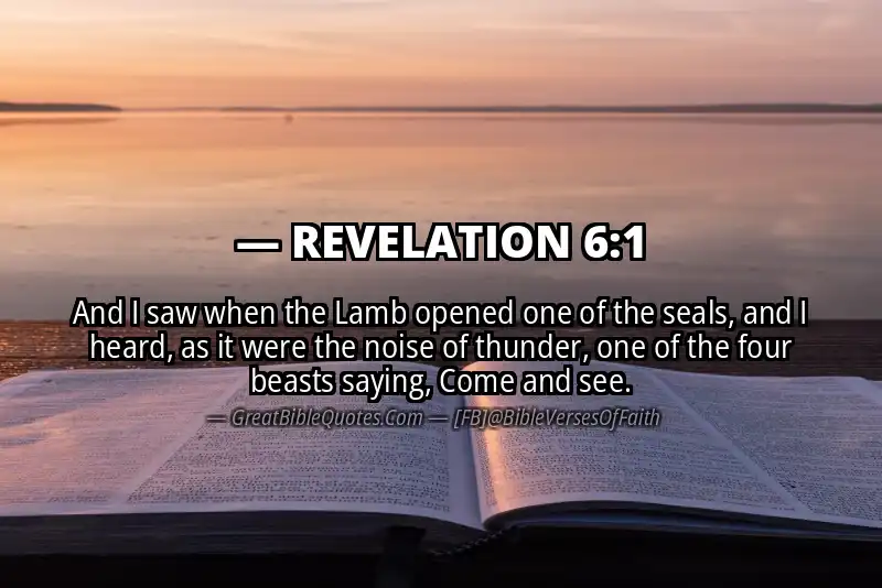 Bible verse: REVELATION 6:1 Image