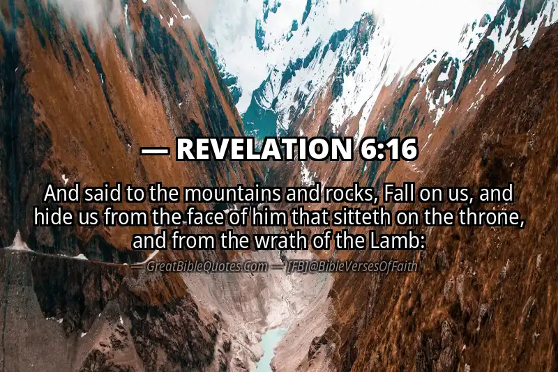 Bible verse: REVELATION 6:16 Image