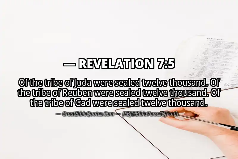 Bible verse: REVELATION 7:5 Image