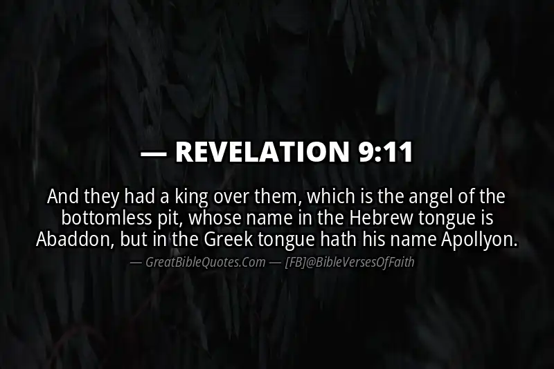 Bible verse: REVELATION 9:11 Image