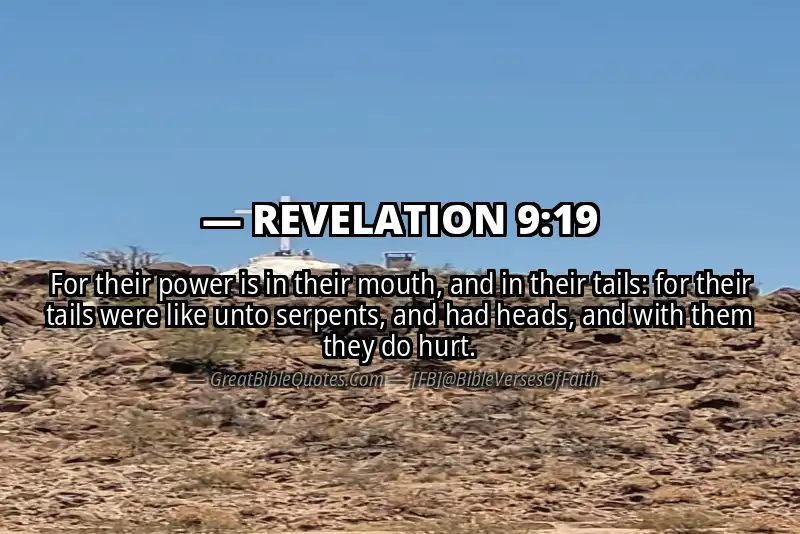 Bible verse: REVELATION 9:19 Image