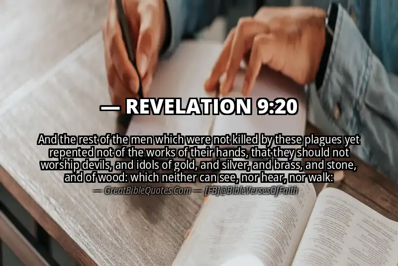 Bible verse: REVELATION 9:20 Image