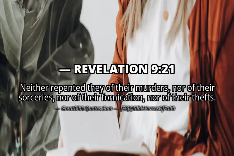 Bible verse: REVELATION 9:21 Image
