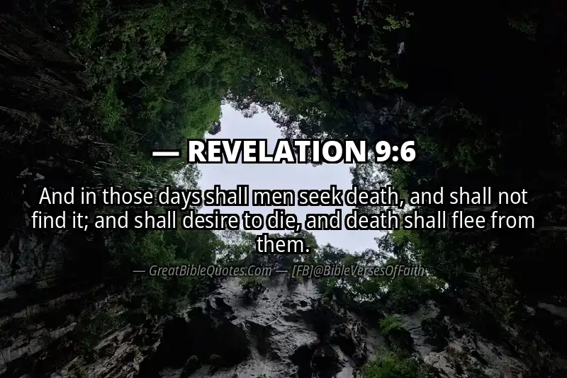 Bible verse: REVELATION 9:6 Image