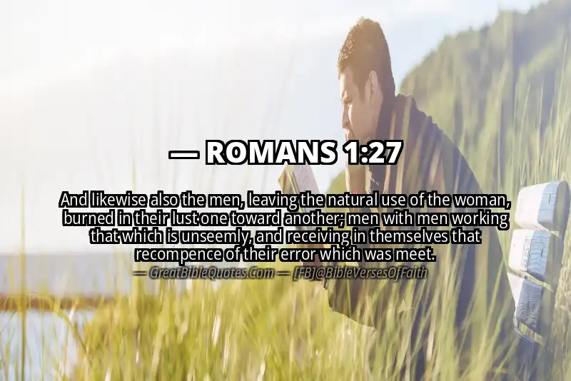 Bible verse: ROMANS 1:27 Image