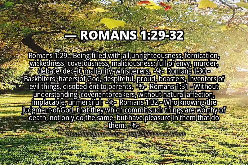 Image for ROMANS 1:29-32 Bible verse