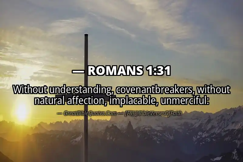 ROMANS 1:31 Verse